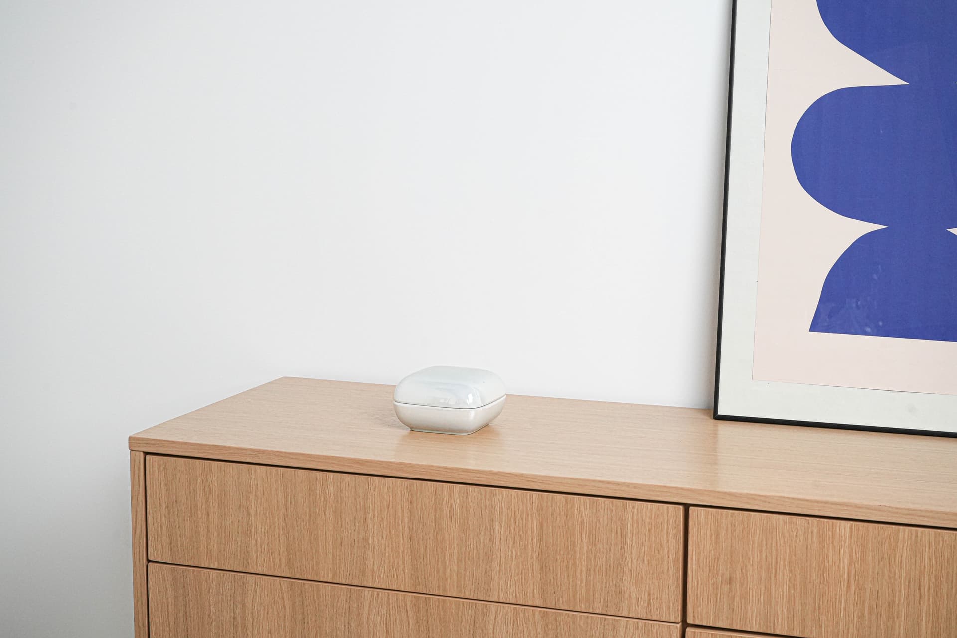 Puzderko, minimalistyczne, biały ivory, porcelana, Włochy, lata 70. - 195860