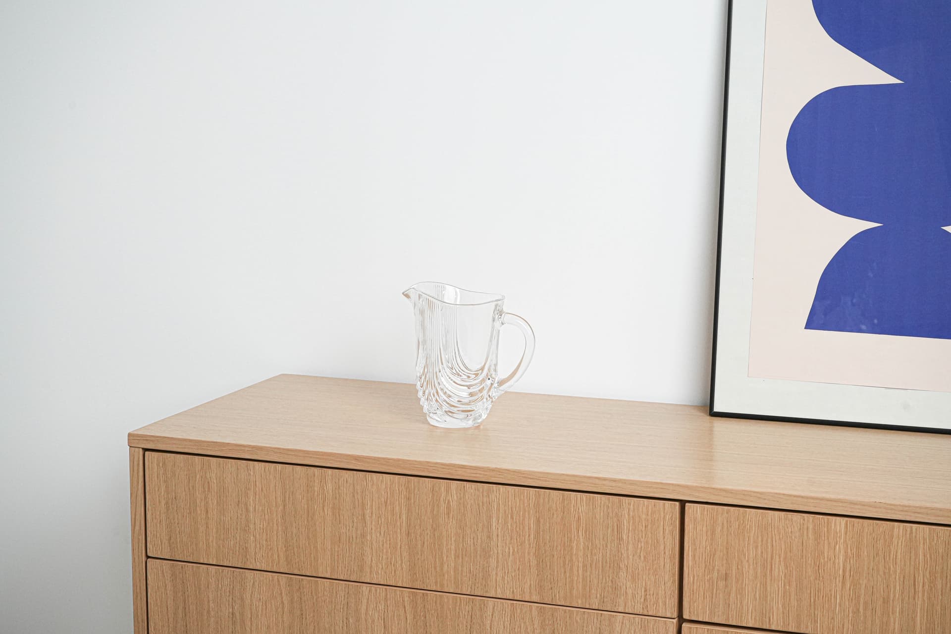 Dzbanek, transparentny kryształ, Włochy, lata 70. - 195873