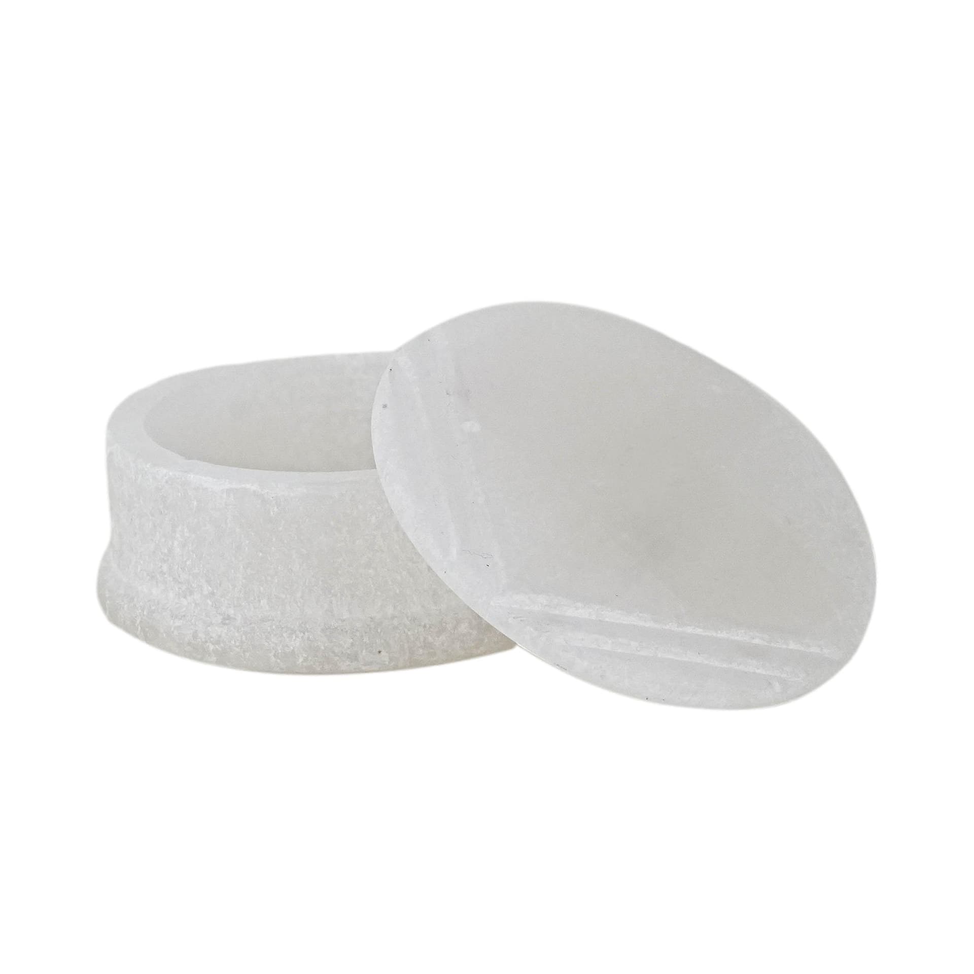 Pudełko, ivory white, kamień, Włochy, lata 70.