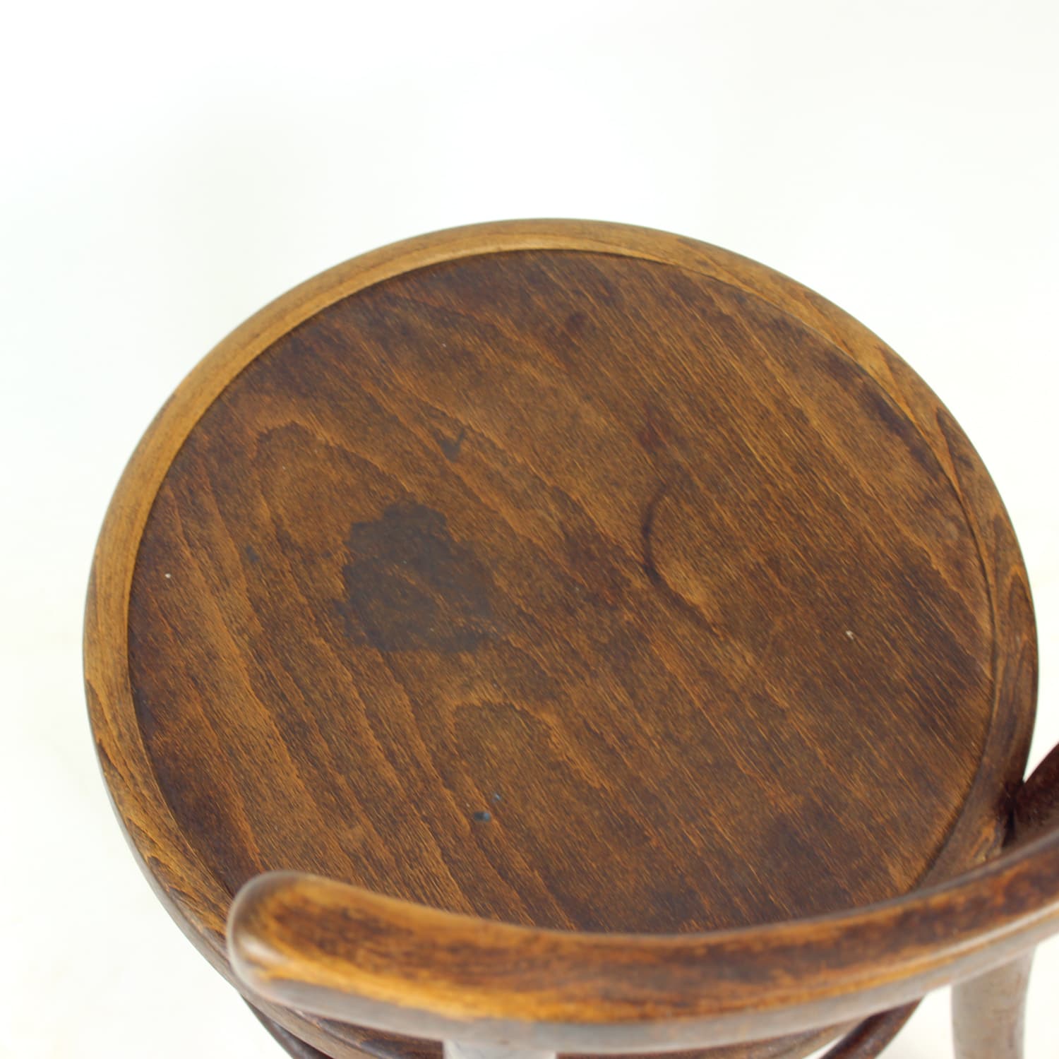 Round child chair, dark brown oak, Tatra Nabytok, Czech Republic, 1950s. - 195949