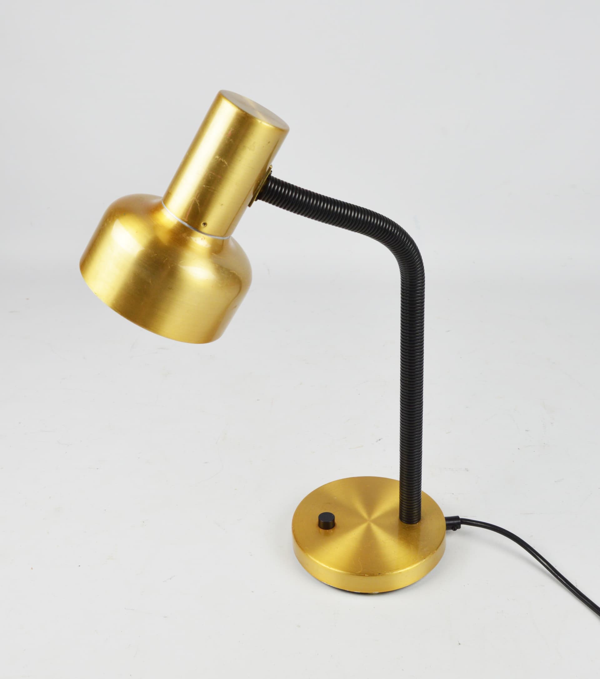 Lampka biurkowa, złoty, metal, lata 70. - 195970