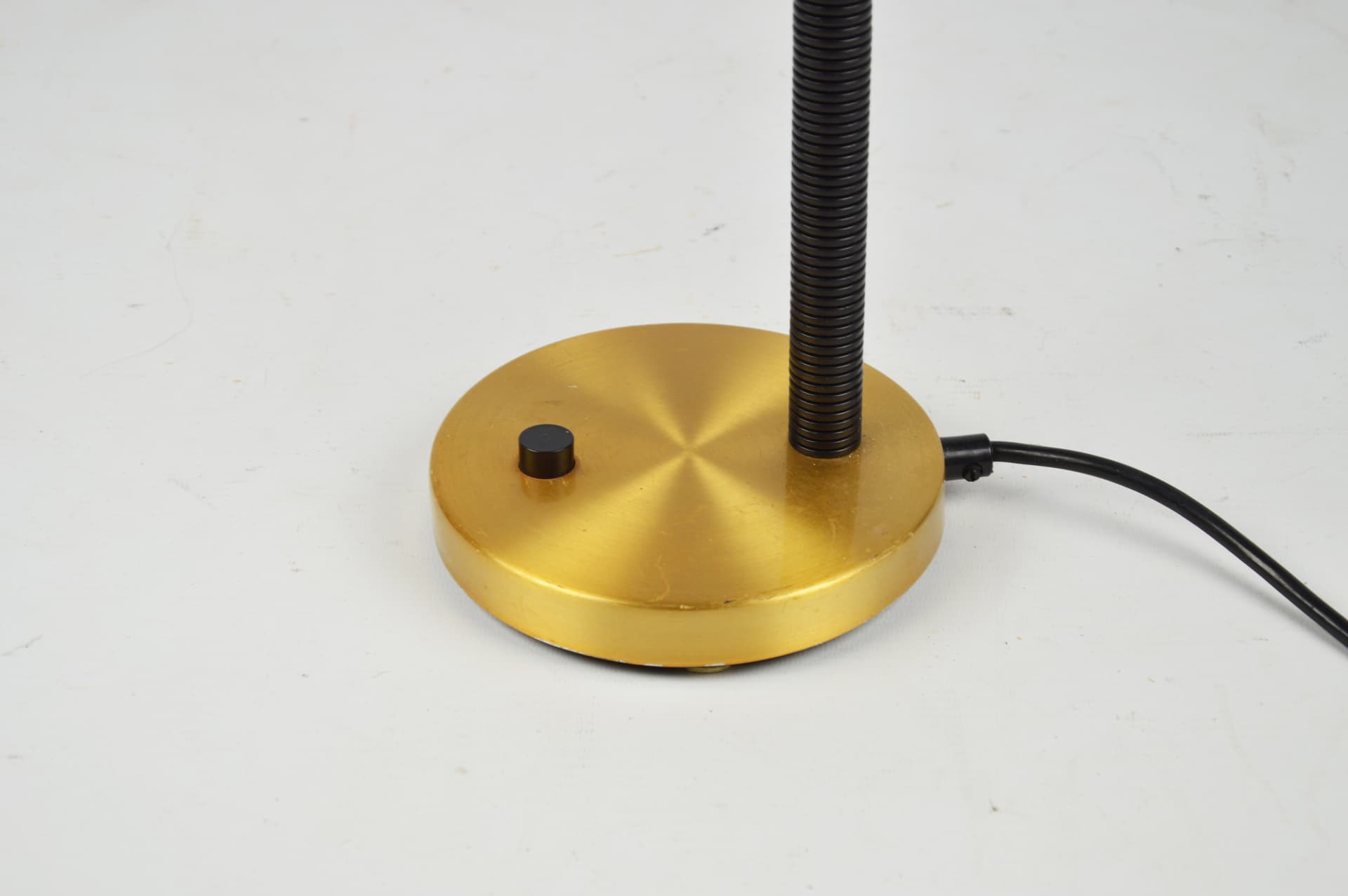 Lampka biurkowa, złoty, metal, lata 70. - 195974