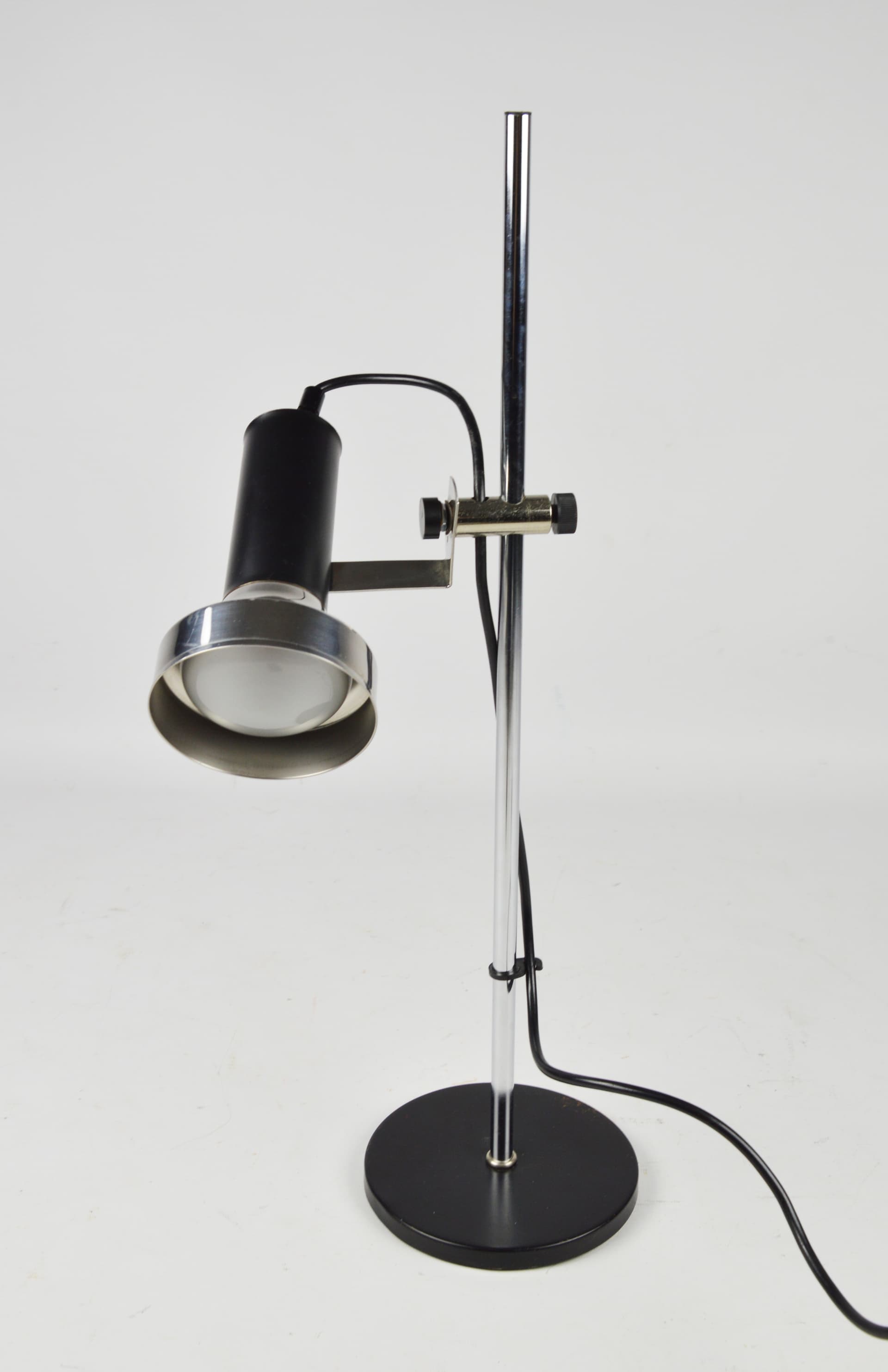 Lampa stołowa, czarny metal, lata 70. - 196033