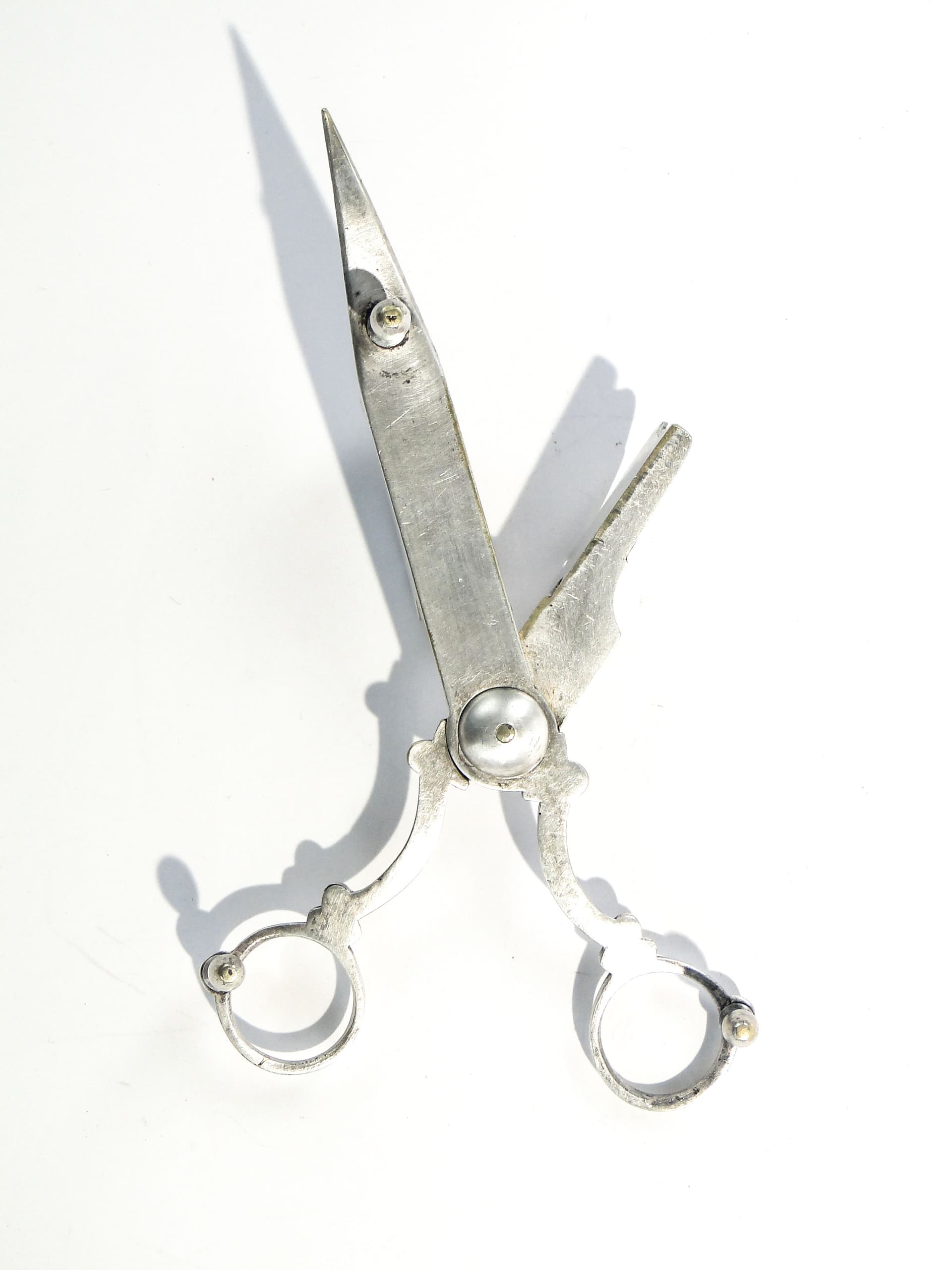 Nożyce do świec Empire, srebrny mosiądz, Fraget, Polska, XIX w. - 196141