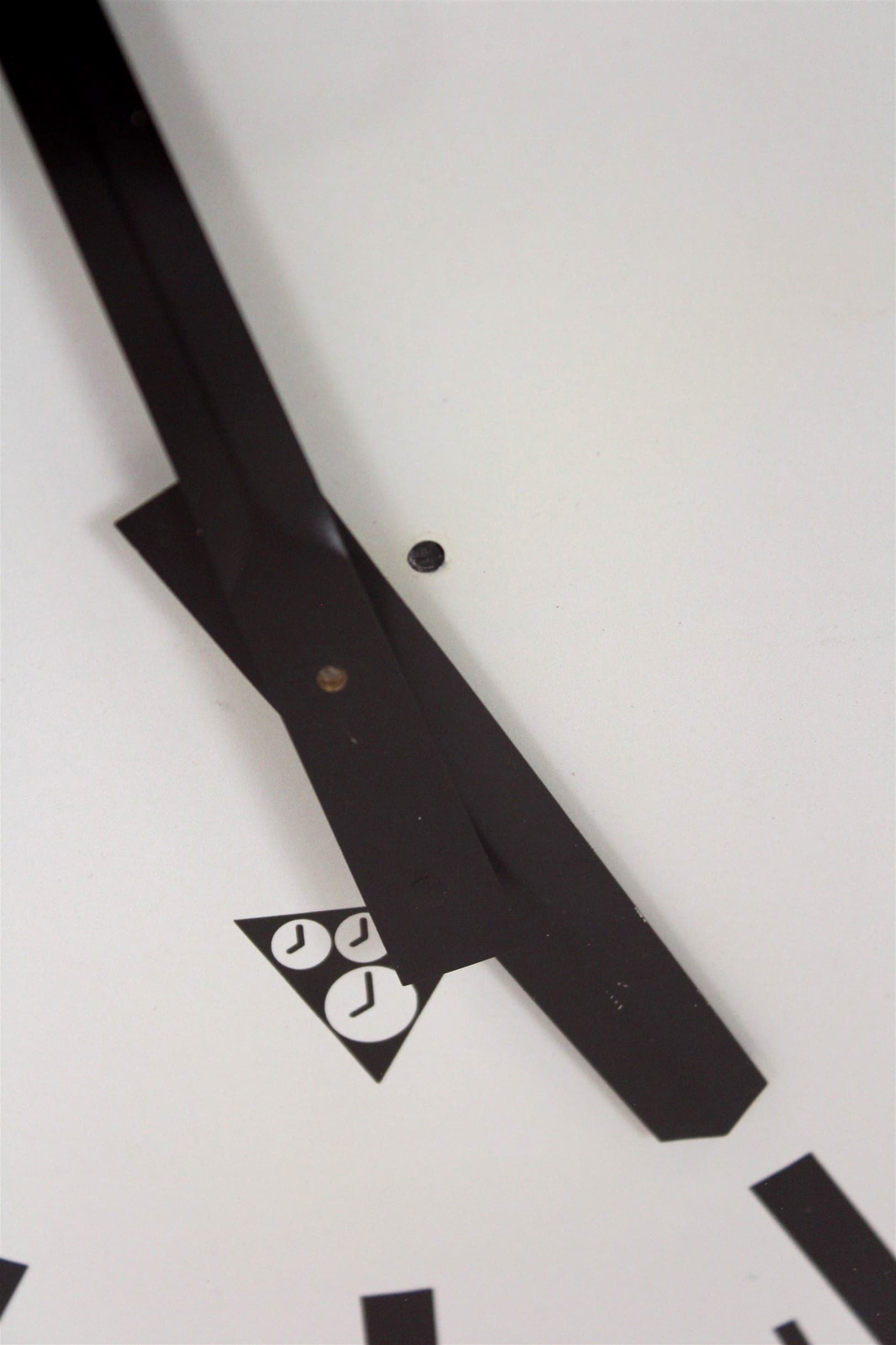 Dwustronny zegar kolejowy, szary, metal, Pragotron, Czechy, lata 80. - 196188