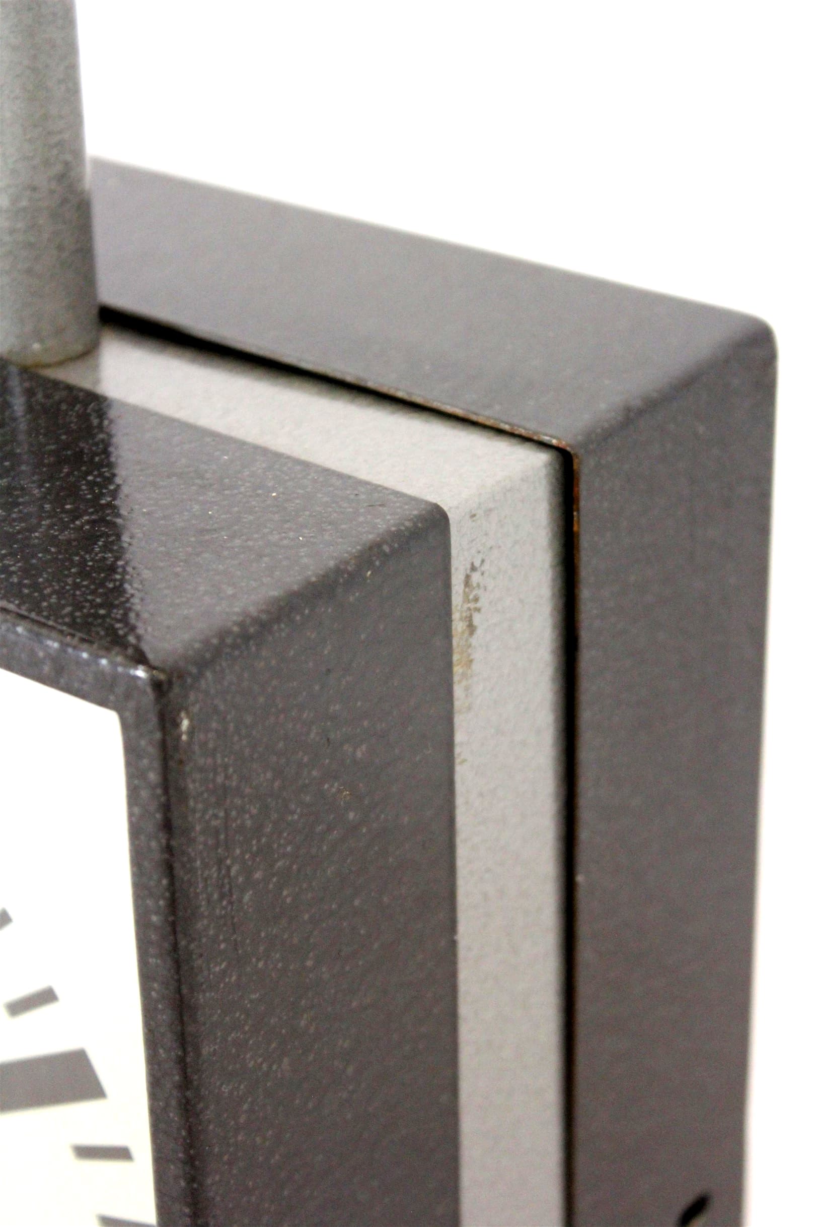 Dwustronny zegar kolejowy, szary, metal, Pragotron, Czechy, lata 80. - 196183