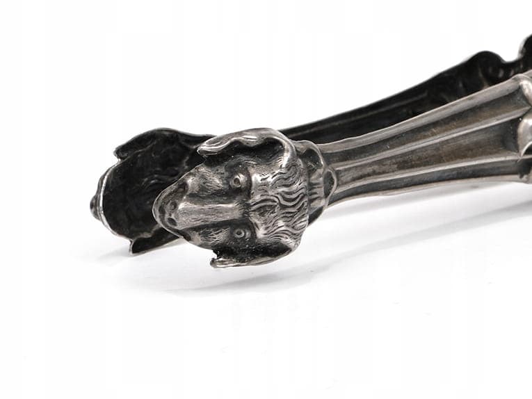 Szczypce do cukru Rococo Revival, srebro, Francja, XIX w. - 196210