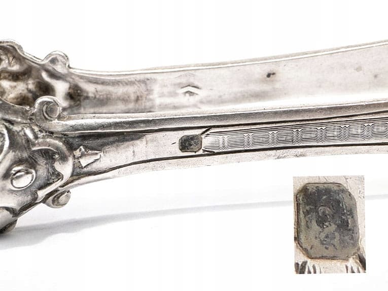 Sugar tongs, Classicism, silver, Wrocław, Poland, 17th century - 196224