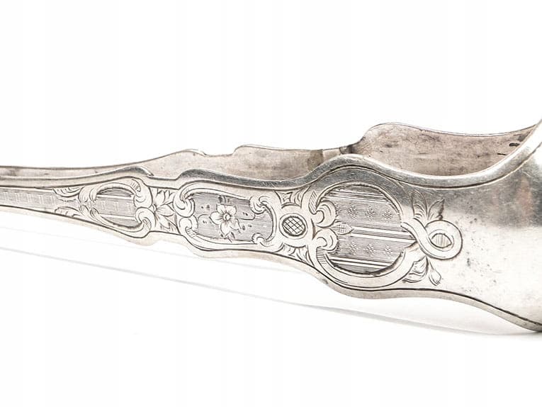 Sugar tongs, Classicism, silver, Wrocław, Poland, 17th century - 196222