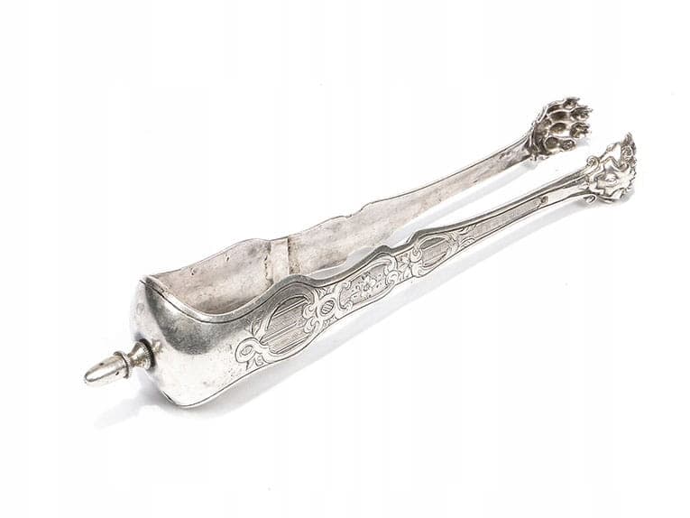 Sugar tongs, Classicism, silver, Wrocław, Poland, 17th century - 196219