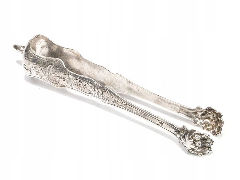 Sugar tongs, Classicism, silver, Wrocław, Poland, 17th century