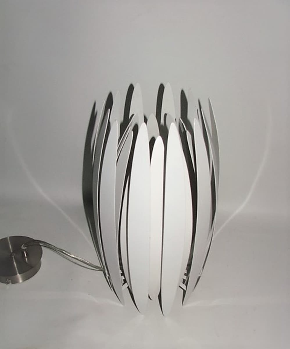 Pendant lamp Jaws, silver metal, by B. Frandsen, 1980s. - 196231