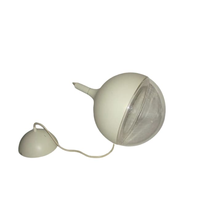 Pendant Lamp Space Age, ivory white, metal, Scandinavia, 1970s - DIMENSION