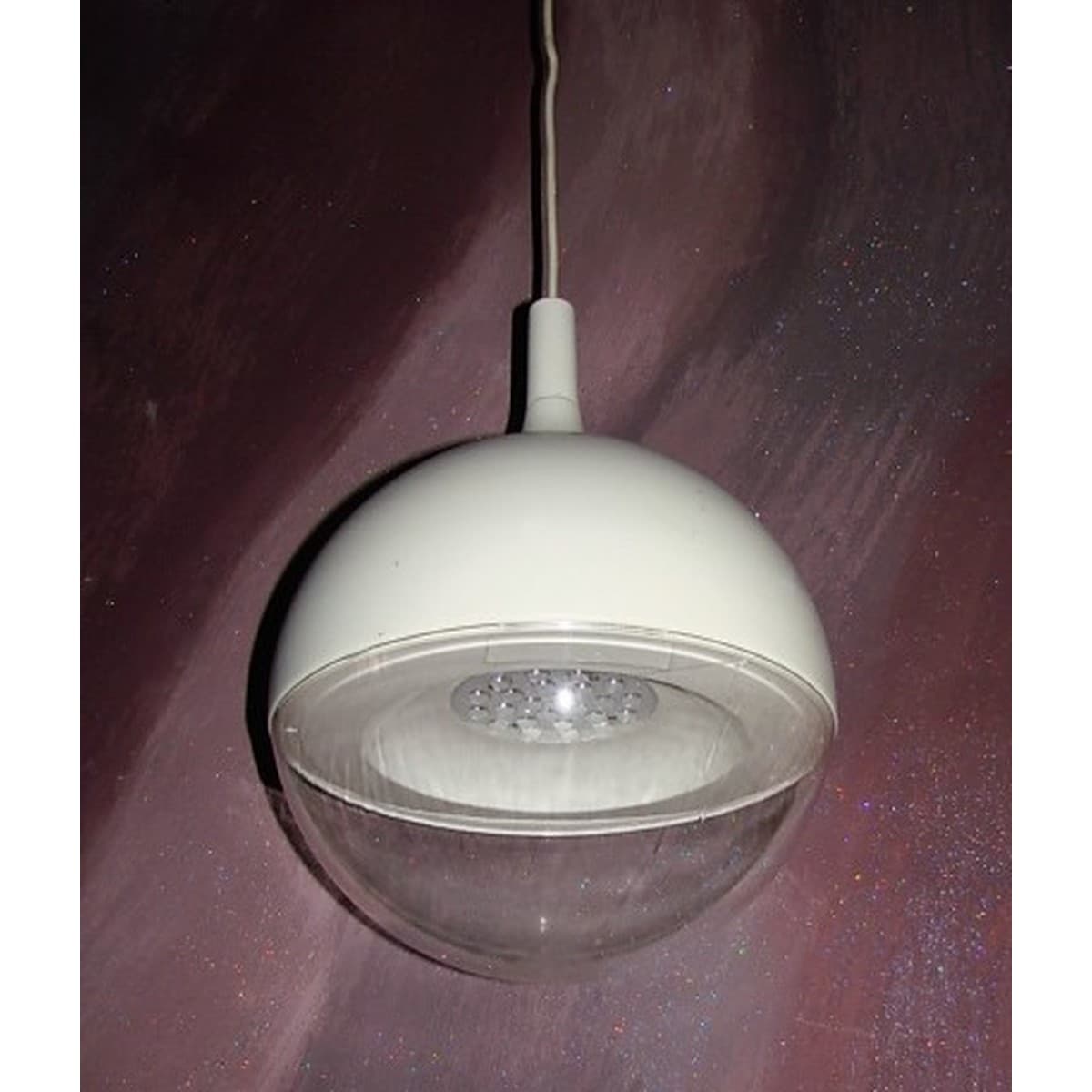 Pendant Lamp Space Age, ivory white, metal, Scandinavia, 1970s - 196249