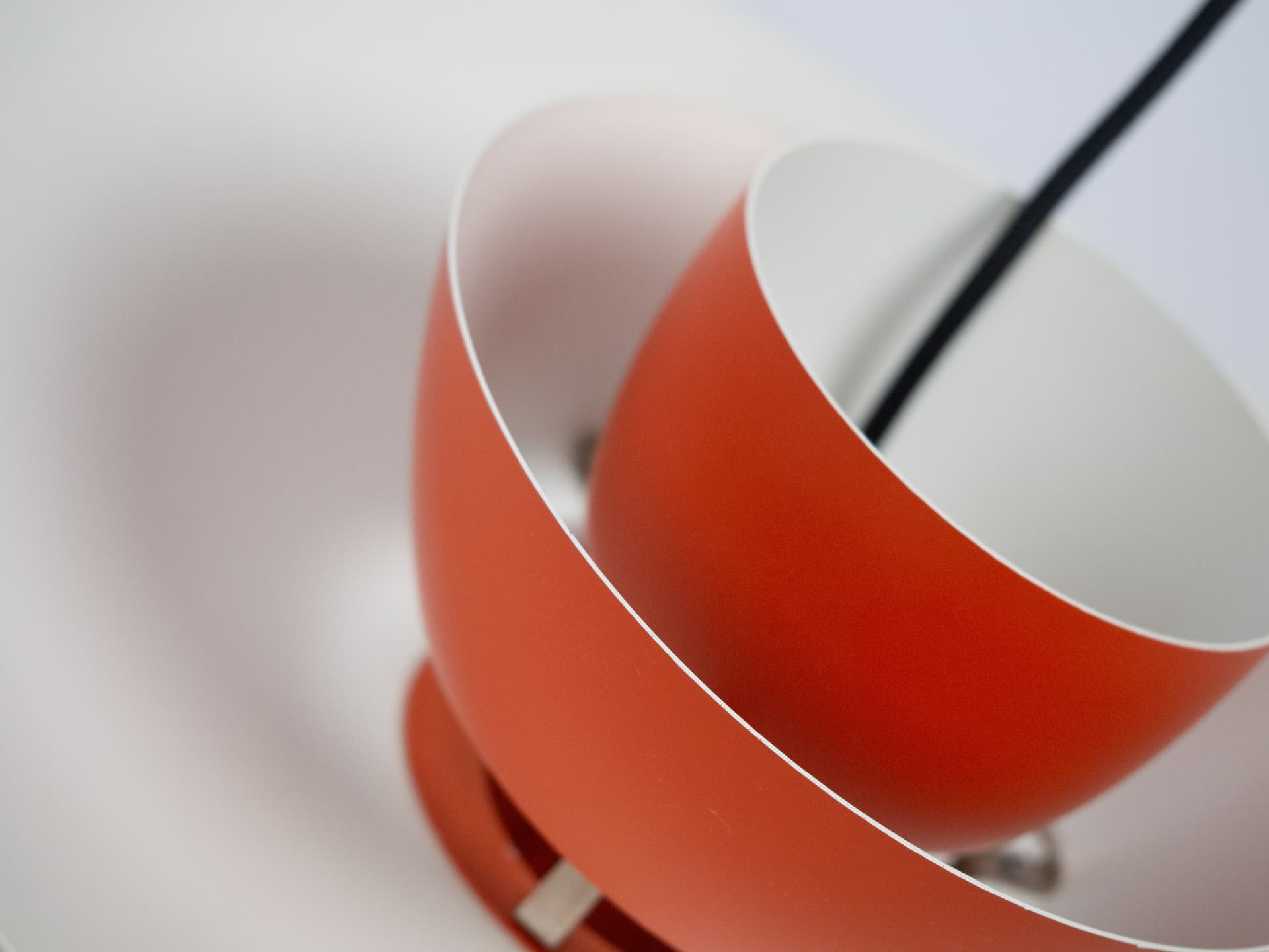 Pendant lamp PH 4/3, red aluminum, by P. Henningsen, Louis Poulsen, Denmark, 1970s. - 196301