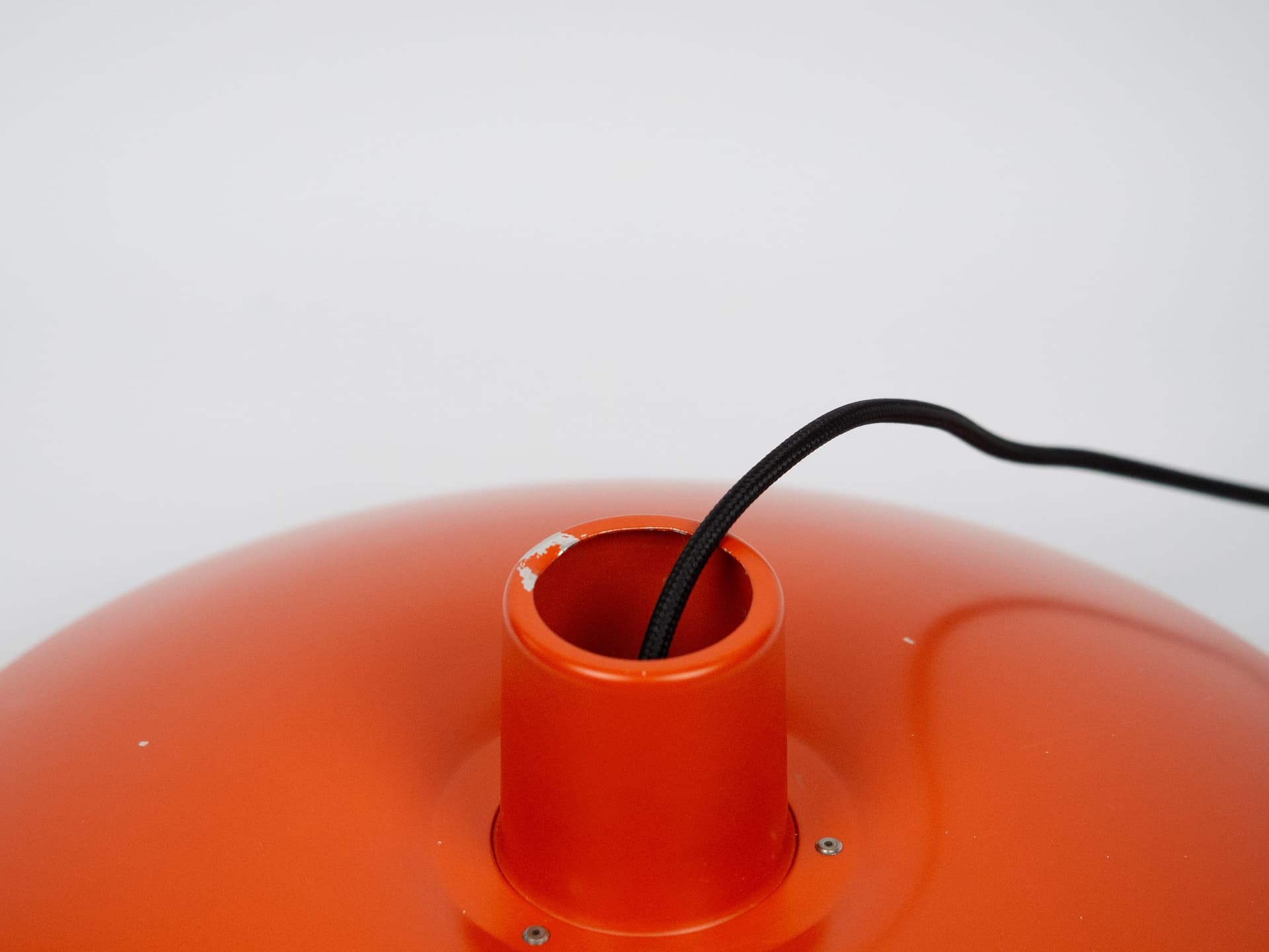 Pendant lamp PH 4/3, red aluminum, by P. Henningsen, Louis Poulsen, Denmark, 1970s. - 196295