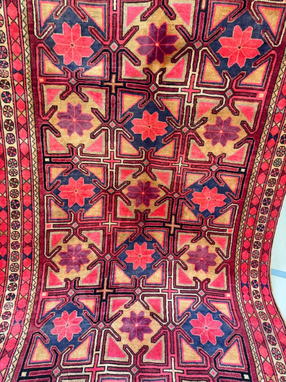 Chodnik Hamadan 310x145 cm, czerwony, wełna, Iran - 196354