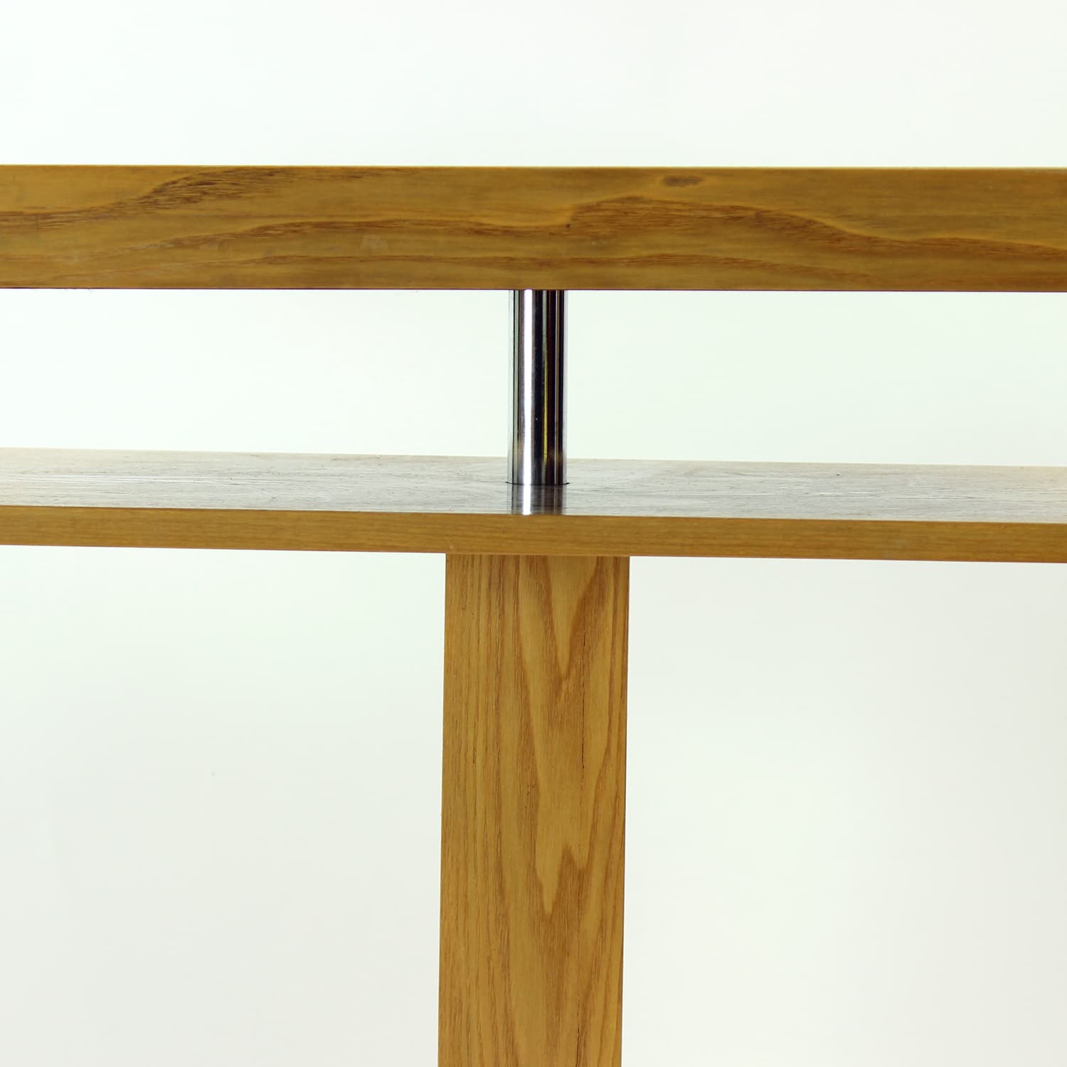 Coffee table, light brown ash, steel, 1960s. - 196421