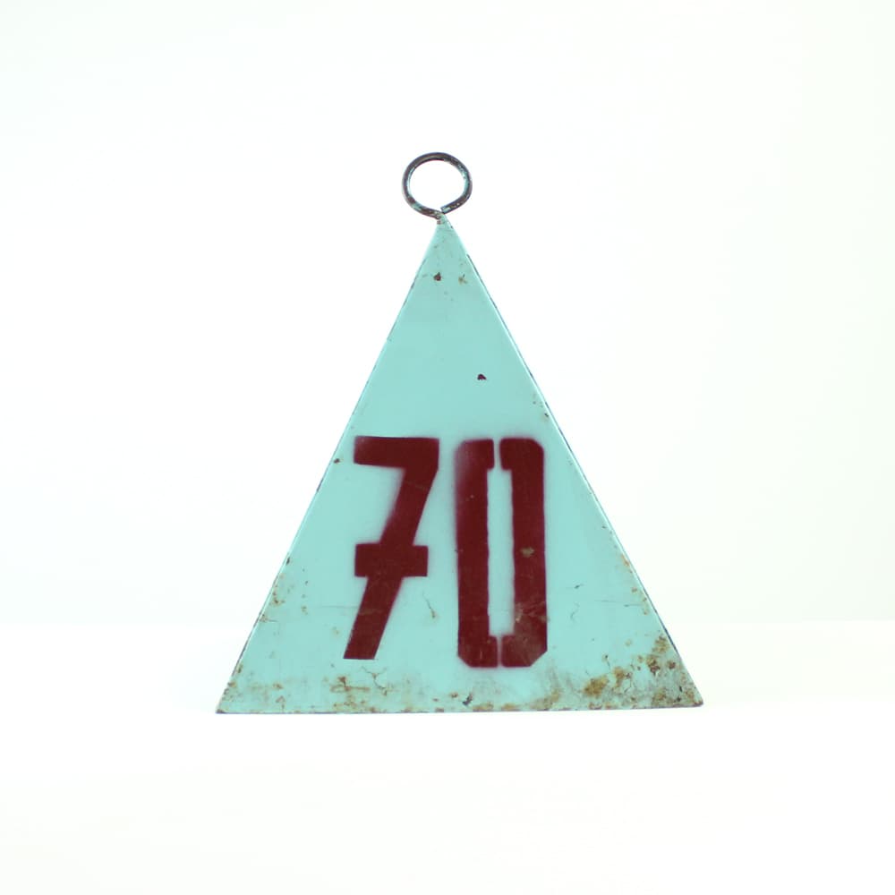 Zestaw dziewięciu piramid pomiarowych, turkus, stal, Czechosłowacja, lata 40. - 196445