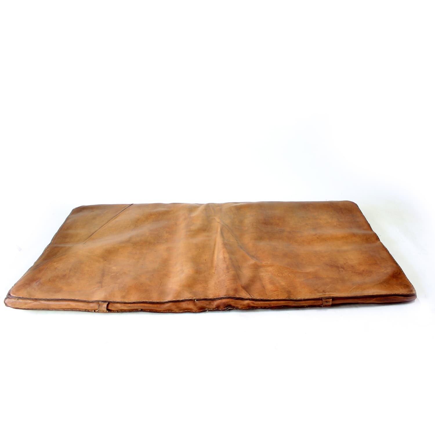 Gym mat, brown natural leather, Czechoslovakia, 1930s.