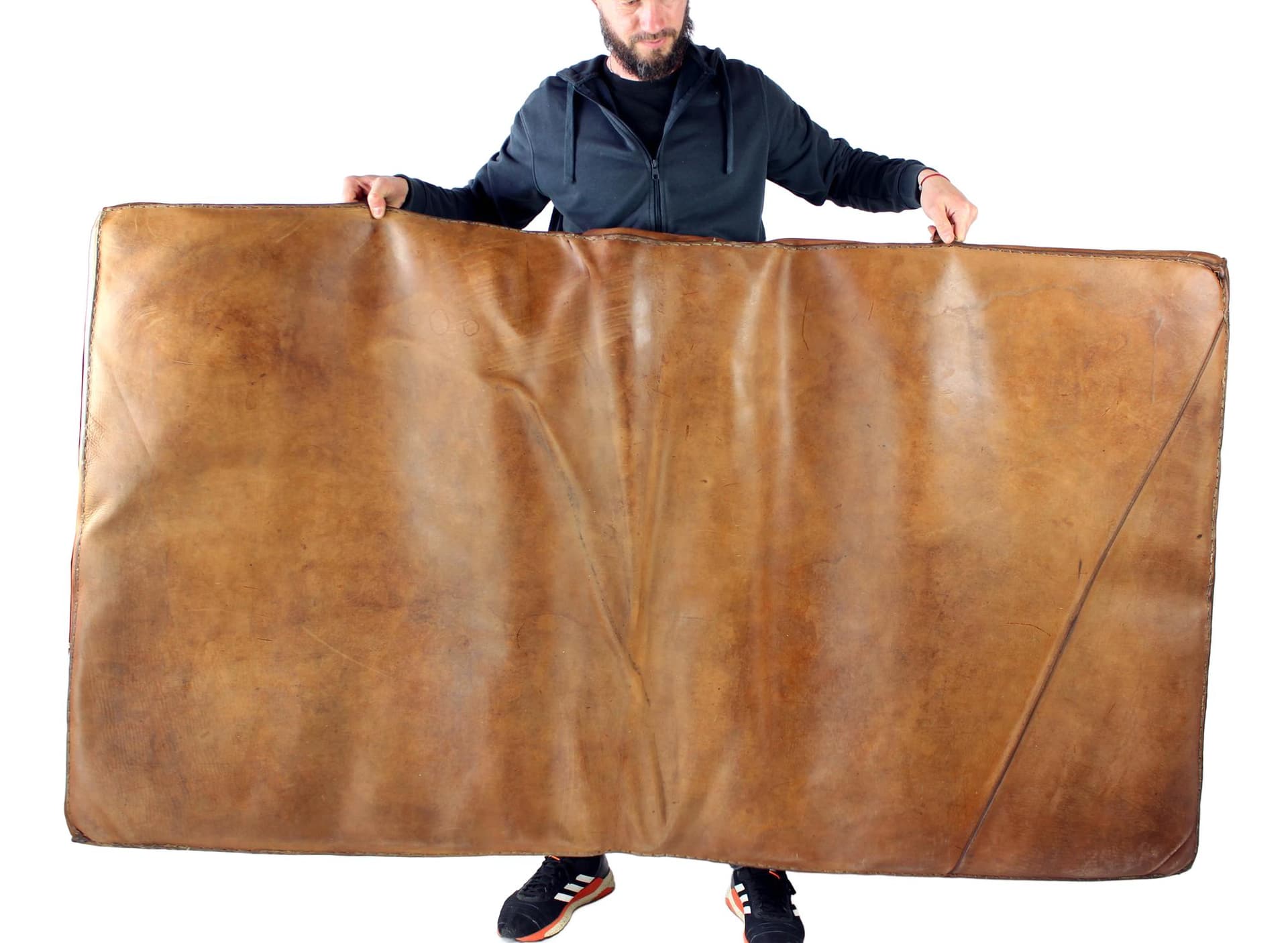 Gym mat, brown natural leather, Czechoslovakia, 1930s. - 196872
