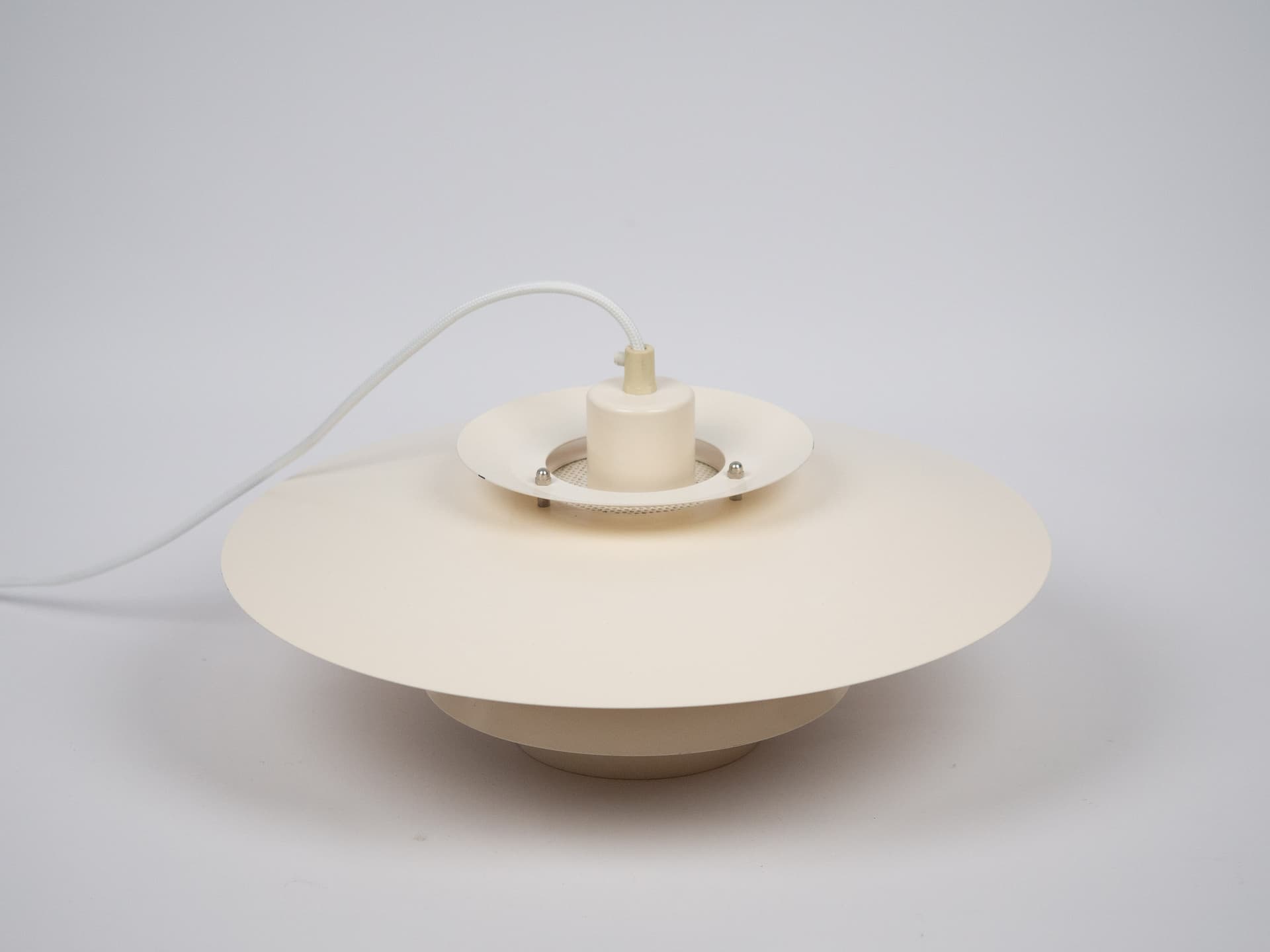 Pendant Lamp Bless, white aluminium, by B. Nordsted, Denmark, 1980s. - 196538