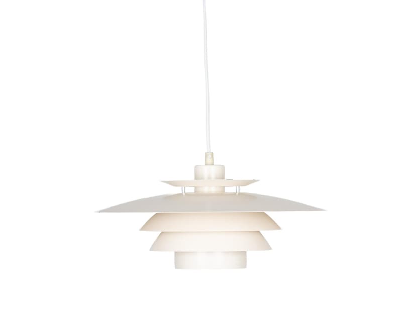 Pendant Lamp Bless, white aluminium, by B. Nordsted, Denmark, 1980s.