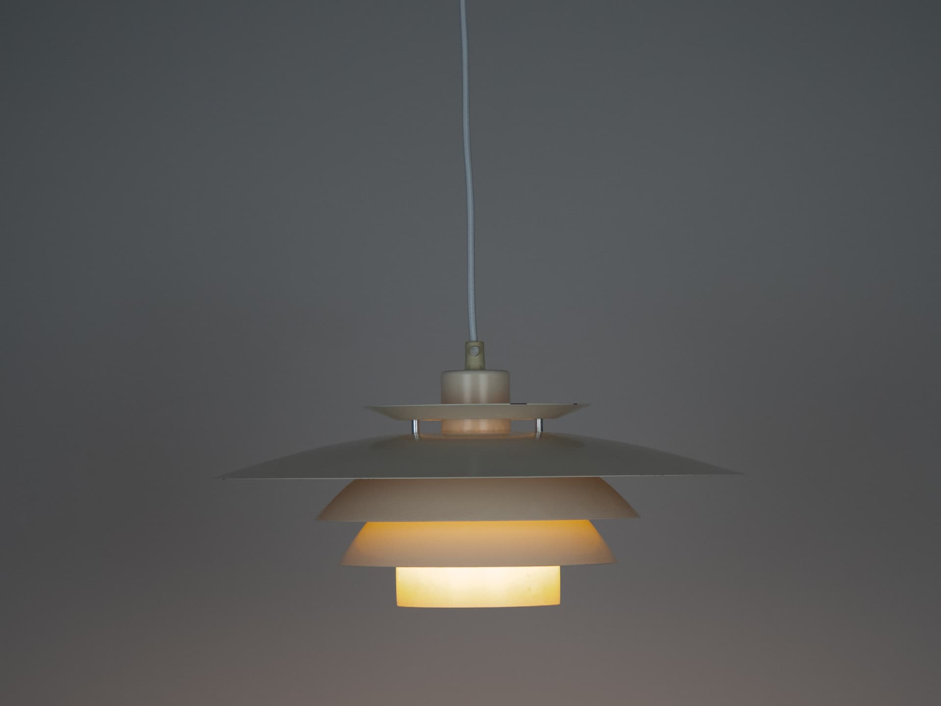 Pendant Lamp Bless, white aluminium, by B. Nordsted, Denmark, 1980s. - 196534