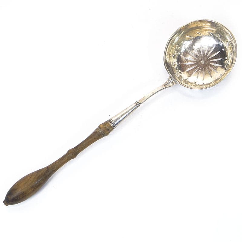 Pickle Spoon, silver, wood, Sweden, 19th c.