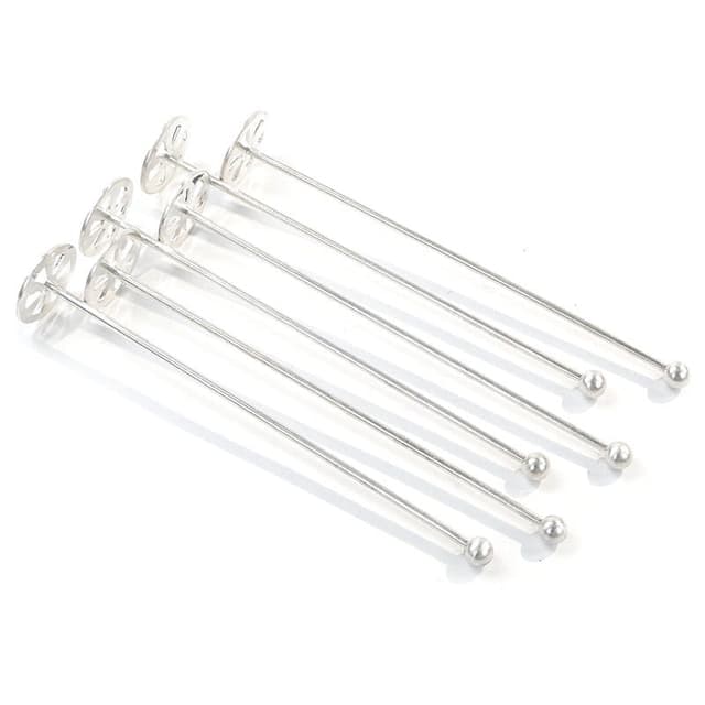 Komplet mieszadełek koktajlowych, srebrny, mosiądz, Francja, lata 50. - WYMIARY