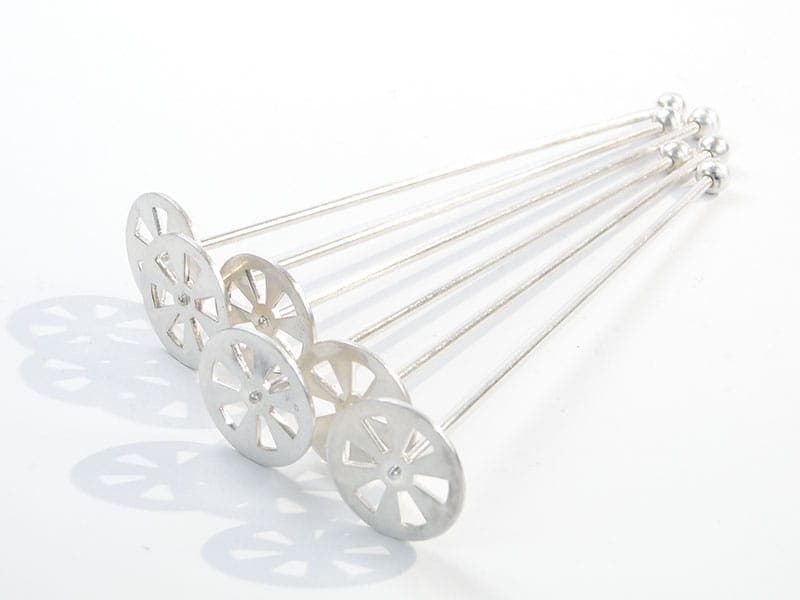 Komplet mieszadełek koktajlowych, srebrny, mosiądz, Francja, lata 50. - 196614