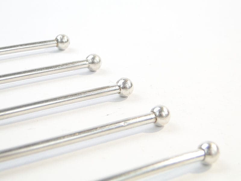 Set of cocktail spoons with straw, silver, brass, France, 1950s. - 196642