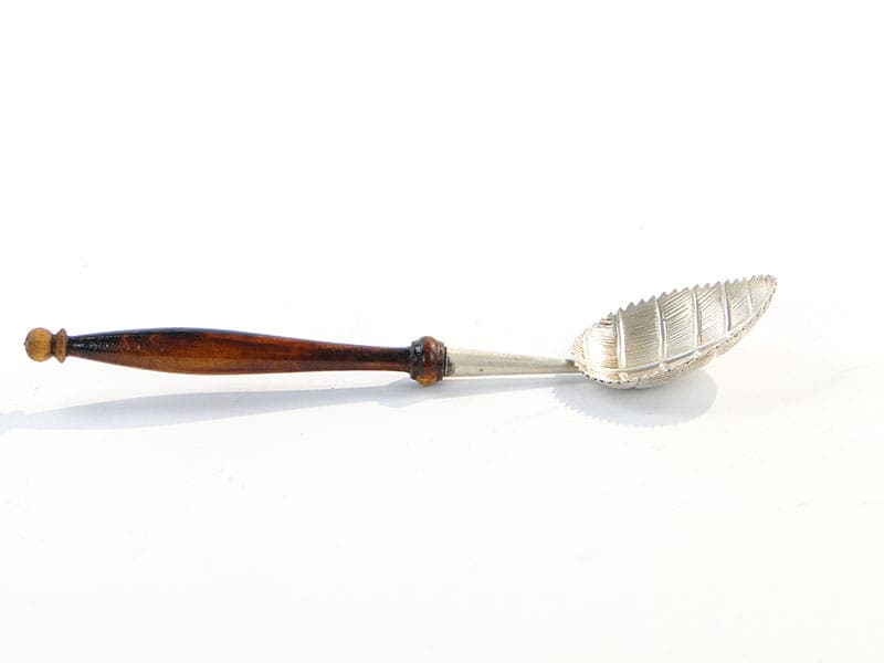 Jam spoon, Art Nouveau, silver, dark brown wood, Poland, 1920s - 196661