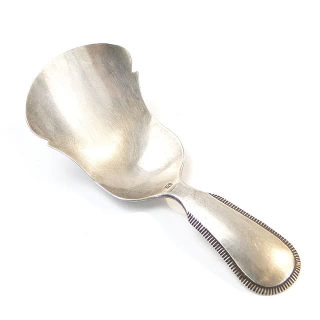 Tea Caddy Spoon, silver, Netherlands, 19th c. - DIMENSION