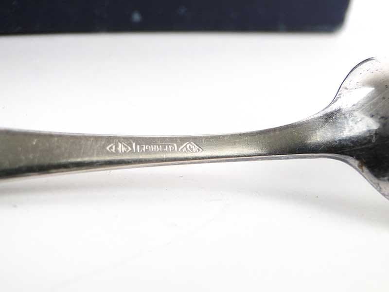 Komplet łyżeczek do mokki, srebro, mosiądz, Fraget, Polska, lata 40. - 196696