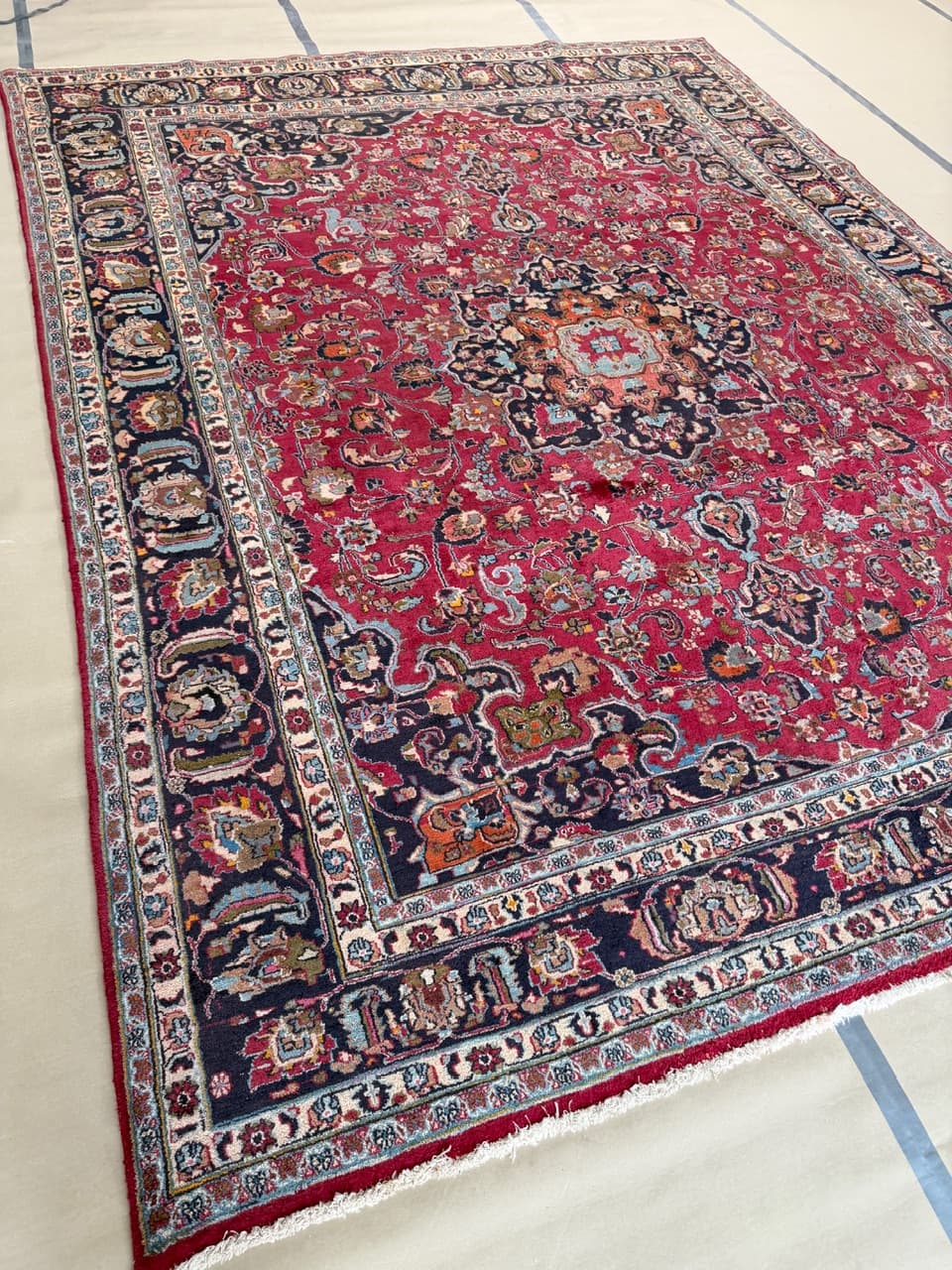 Dywan Mesched 370x270 cm, czerwony, wełna, Iran - 196723