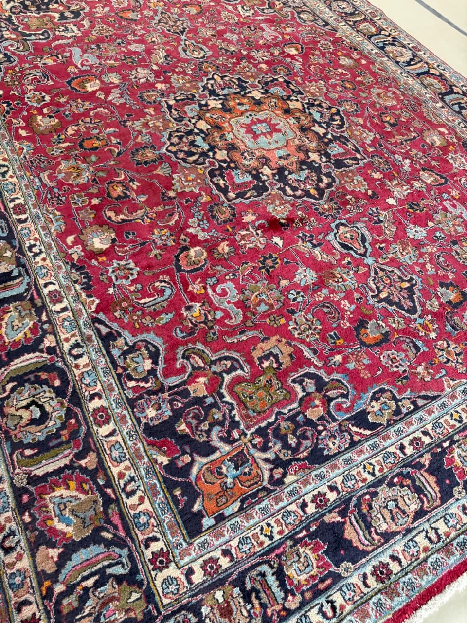 Dywan Mesched 370x270 cm, czerwony, wełna, Iran - 196724