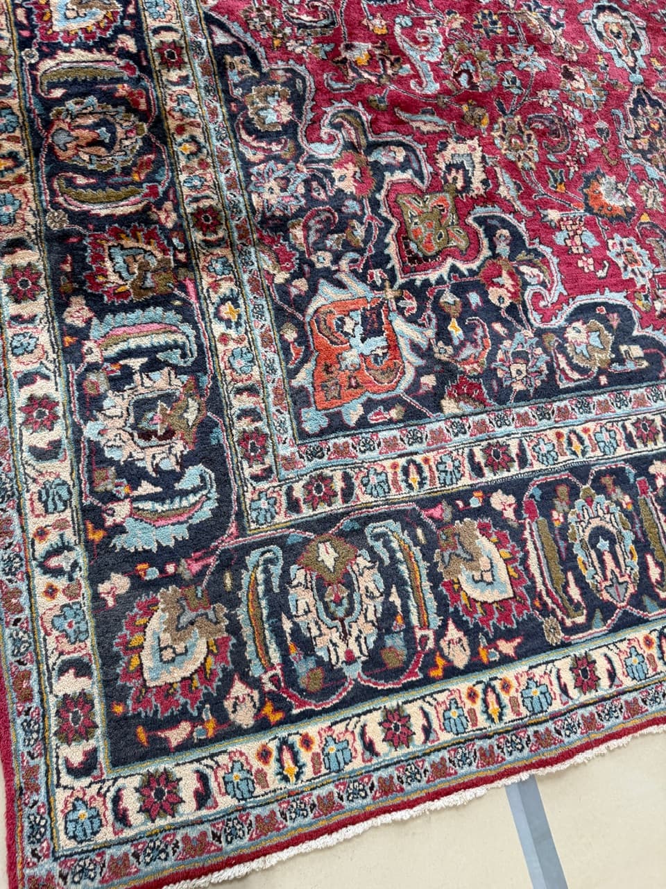 Dywan Mesched 370x270 cm, czerwony, wełna, Iran - 196722