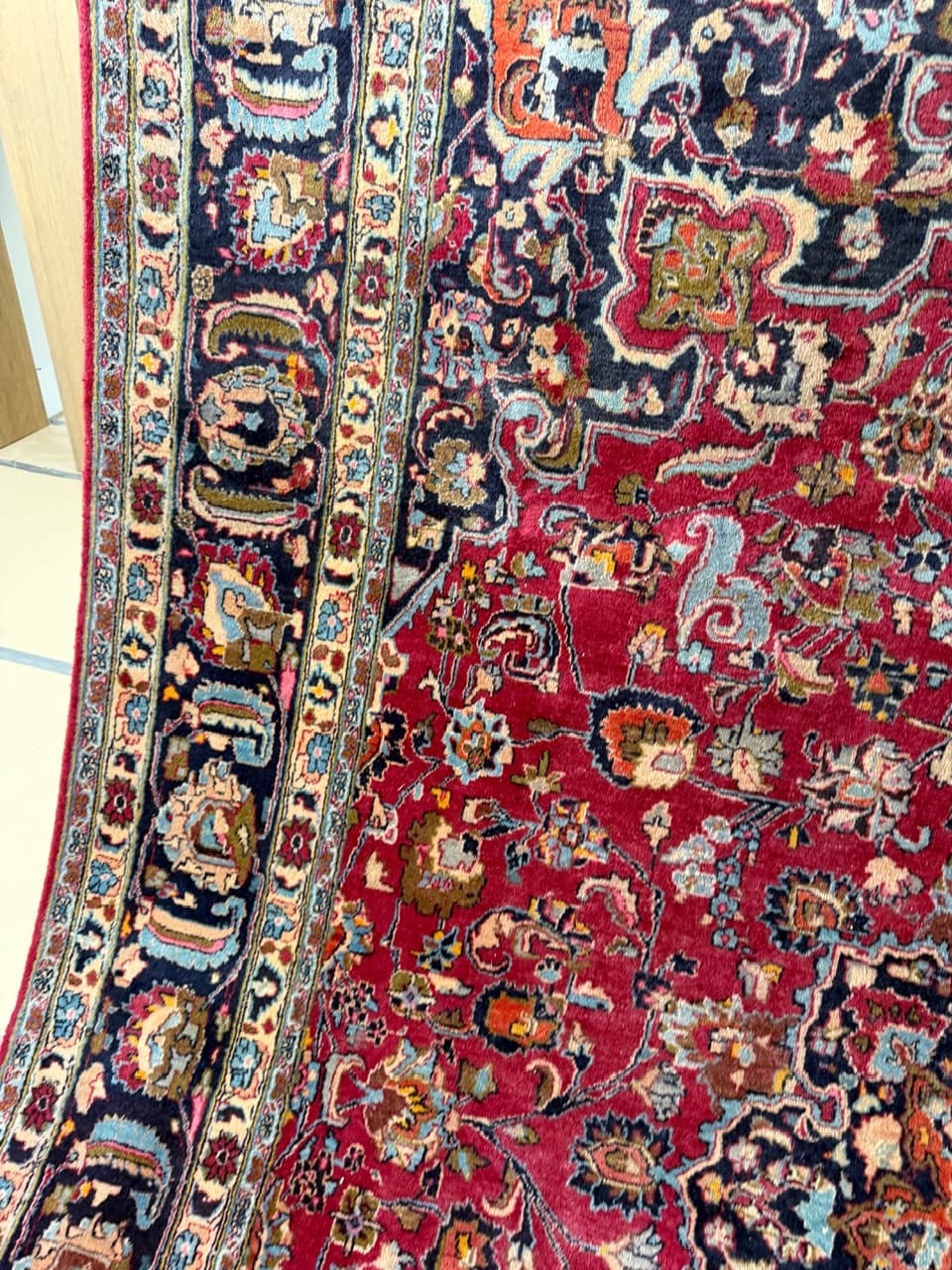 Dywan Mesched 370x270 cm, czerwony, wełna, Iran - 196725