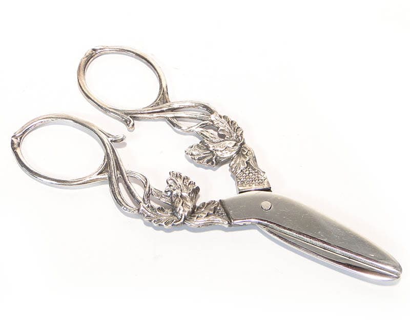 Grape scissors, silver, steel, Denmark, 1960s.