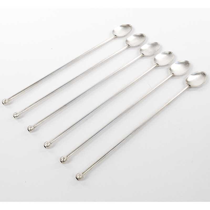 Set of cocktail spoons, Art Deco, silver, silver-plated brass, France, 1950s - 196771