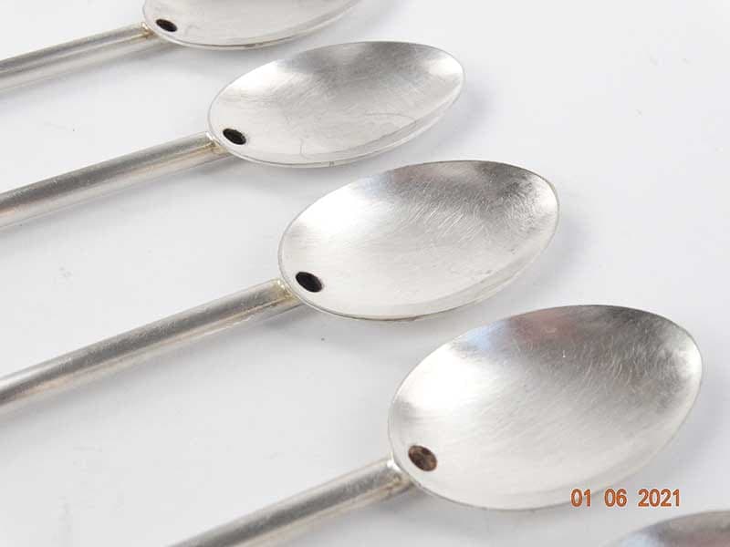 Set of cocktail spoons, Art Deco, silver, silver-plated brass, France, 1950s - 196768