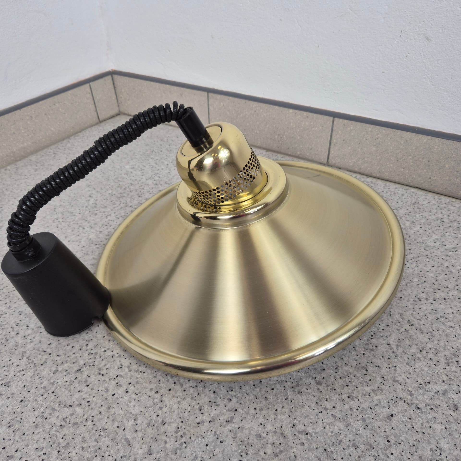 Pendant lamp, golden brass, Norway, 1960s. - 196782