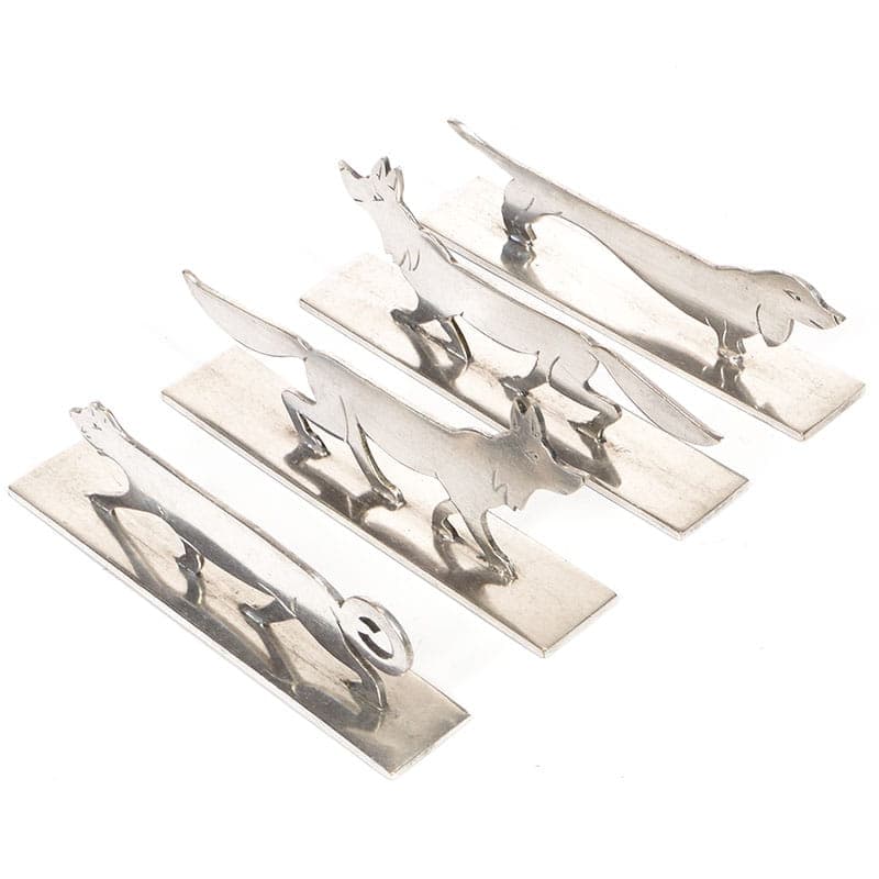 Set of figural knife rests Art Deco, silver brass, Western Europe, 1920s. - 196791