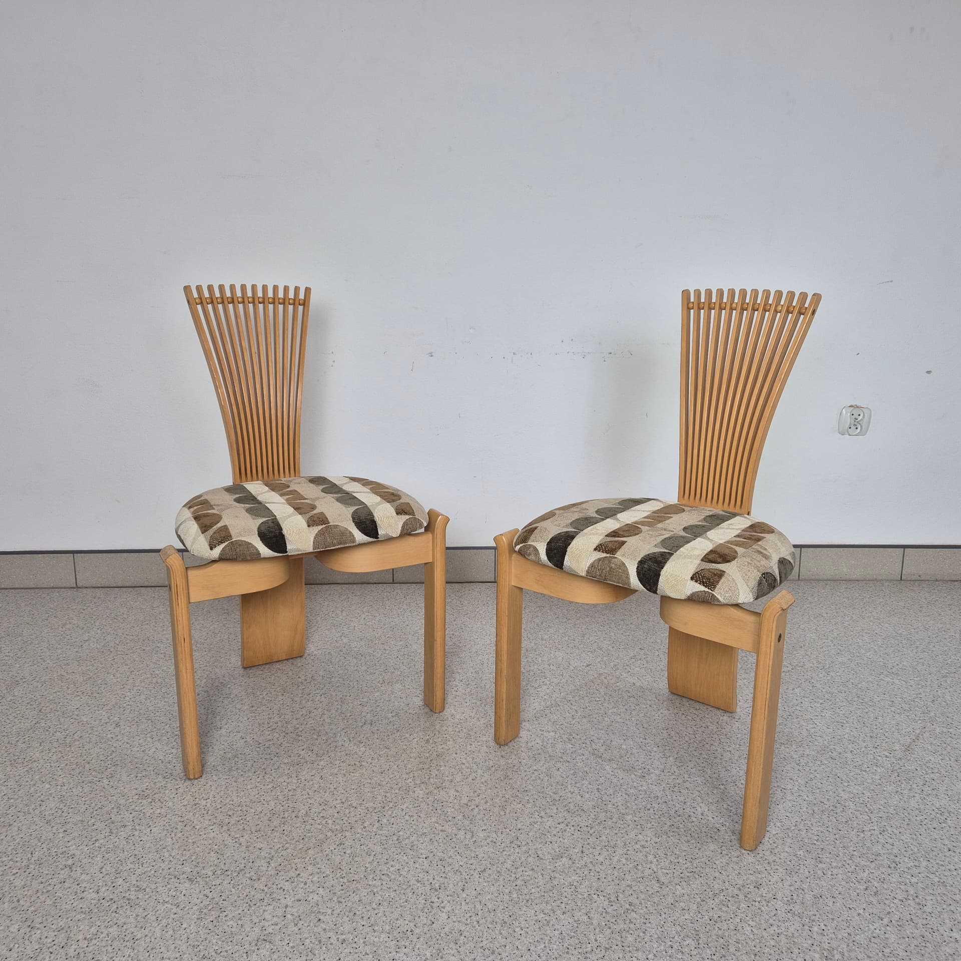 Chair Totem, multicolor, birch plywood, by T. Nielsen, Westnofa, Norway, 1960s. - 196807