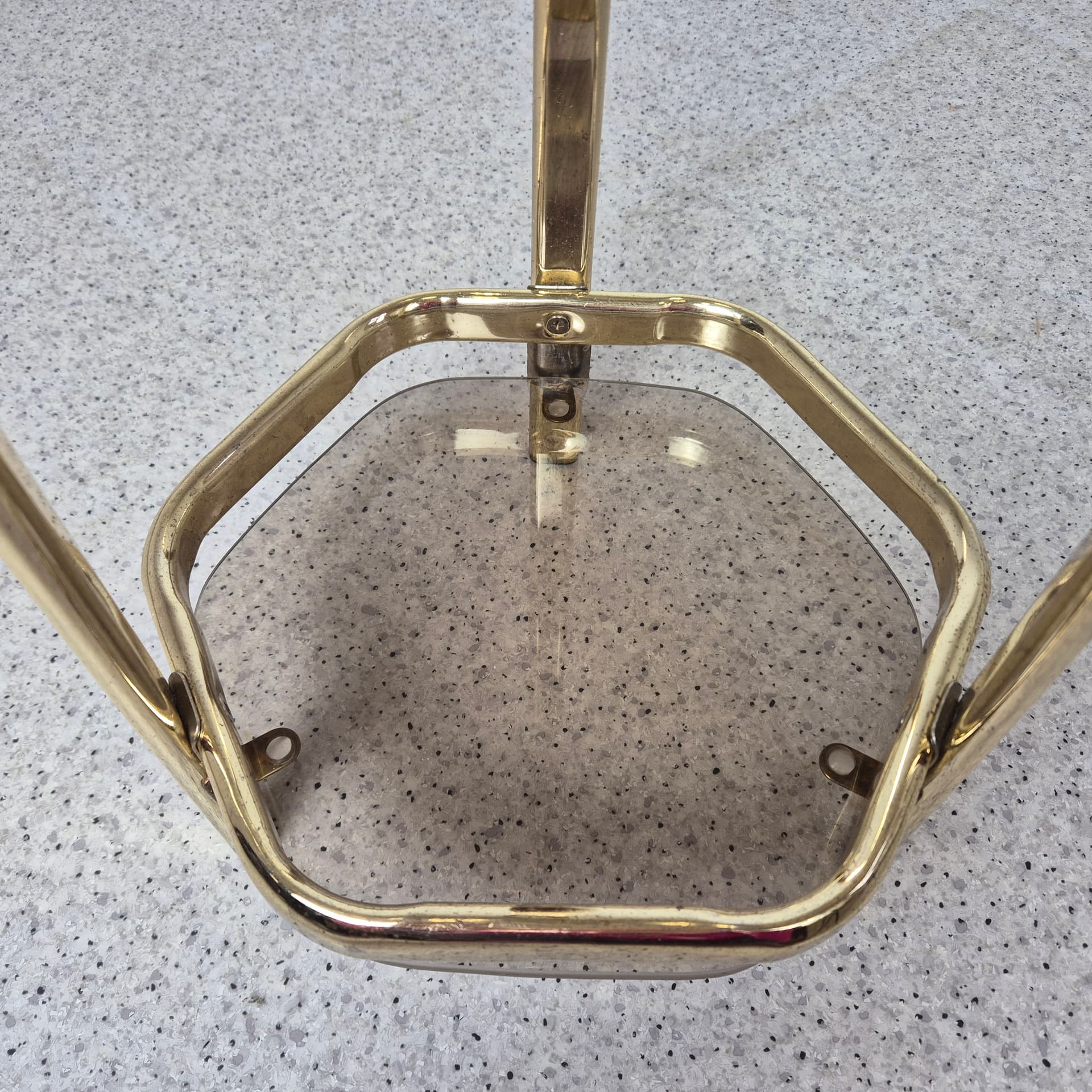 Plant Stand Hollywood Regency, golden brass, Germany, 1980s. - 196828