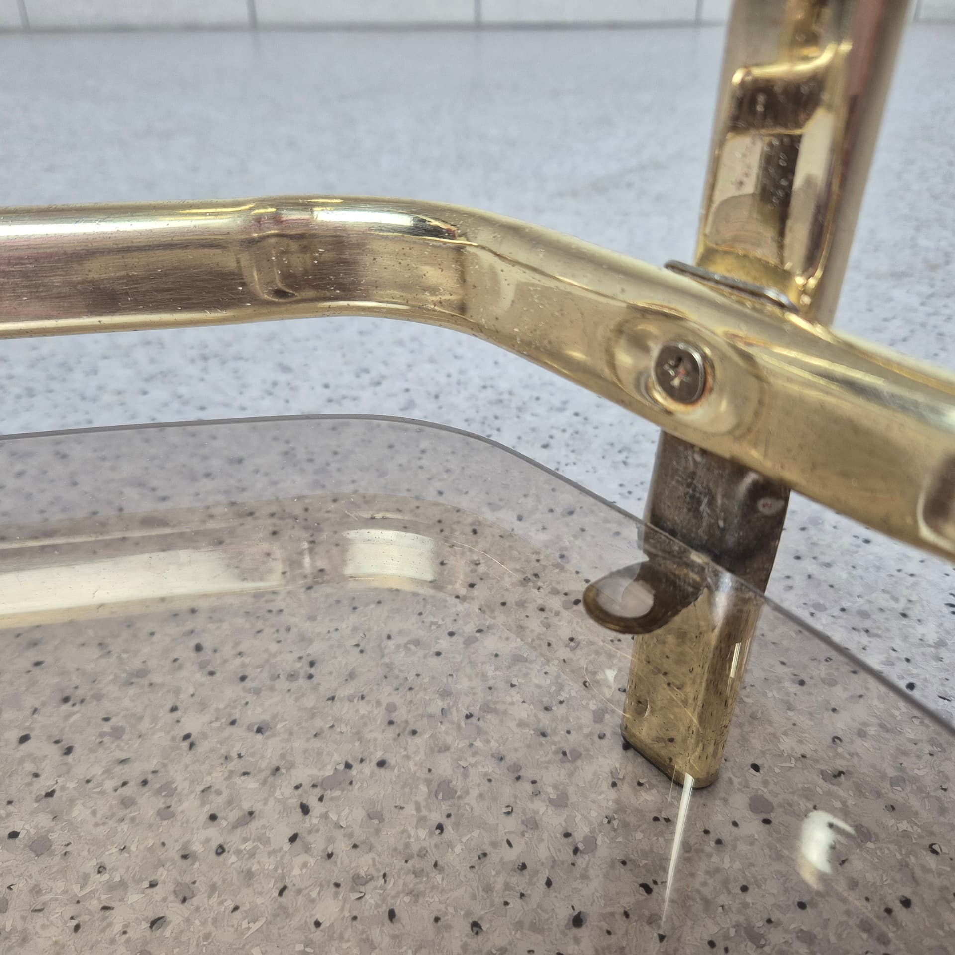 Plant Stand Hollywood Regency, golden brass, Germany, 1980s. - 196822