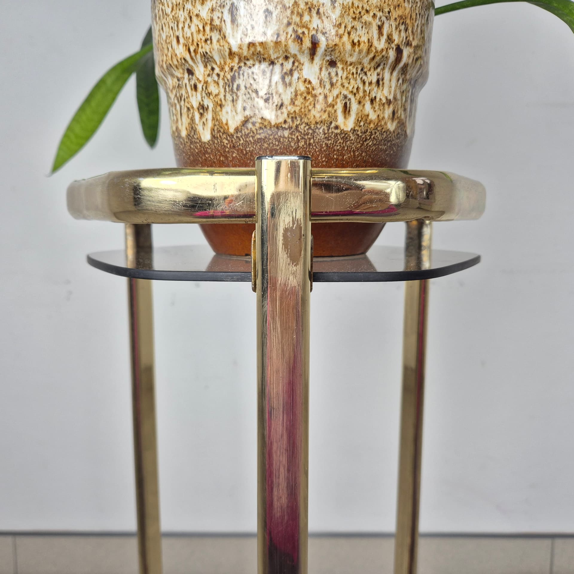 Plant Stand Hollywood Regency, golden brass, Germany, 1980s. - 196820