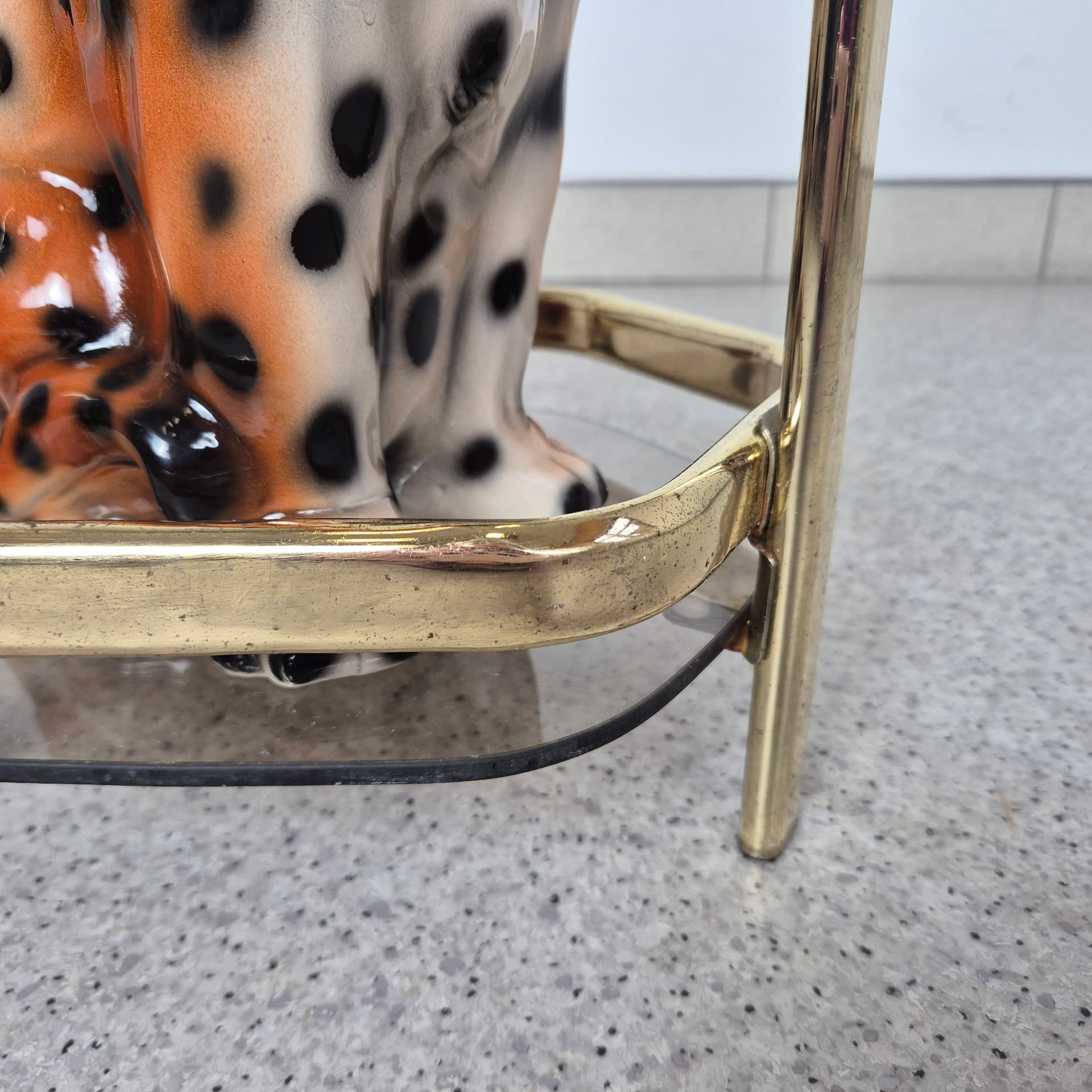 Plant Stand Hollywood Regency, golden brass, Germany, 1980s. - 196823