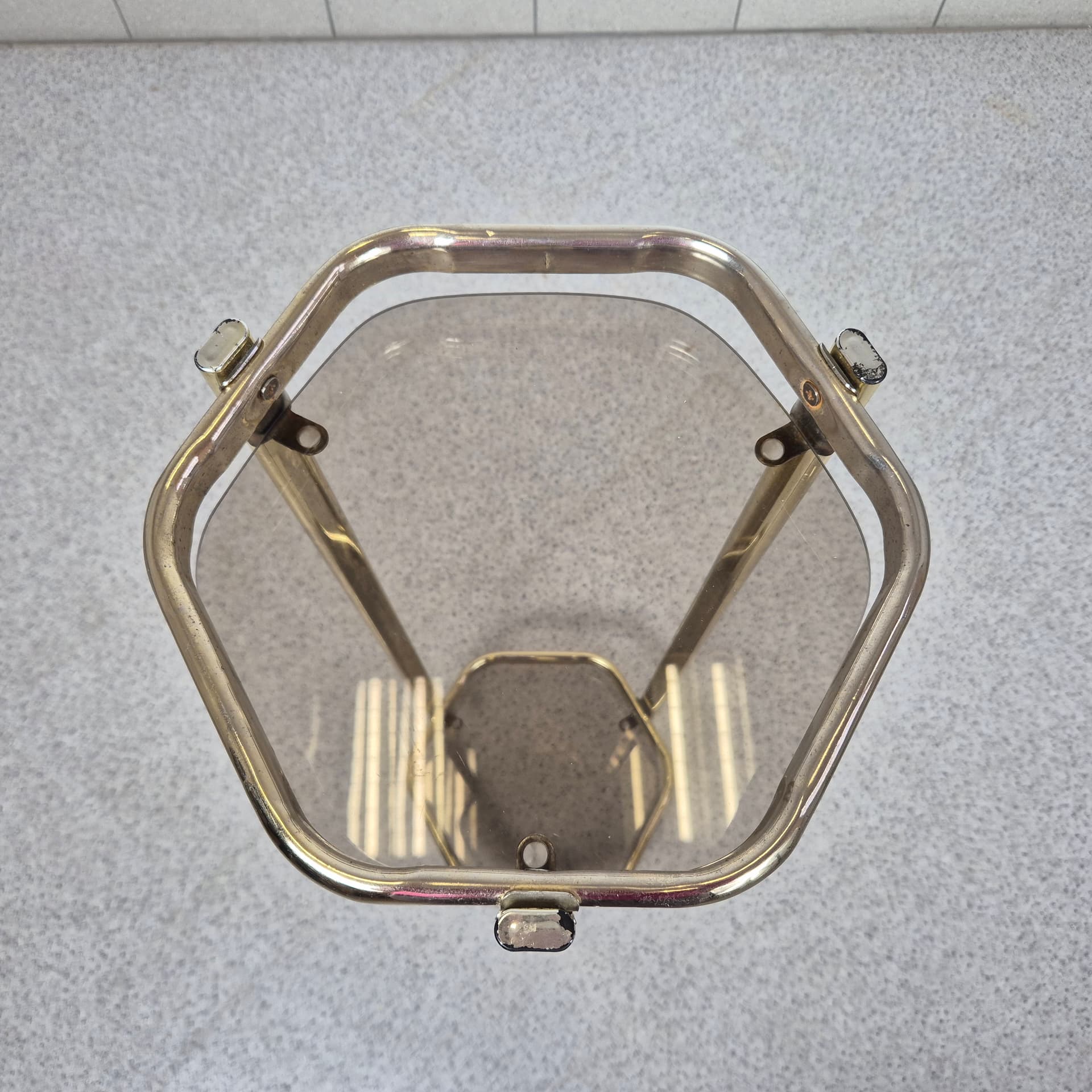 Plant Stand Hollywood Regency, golden brass, Germany, 1980s. - 196826